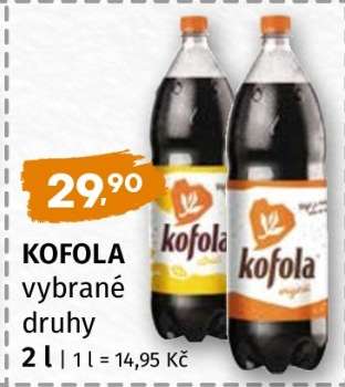 Kofola, vybrané druhy,