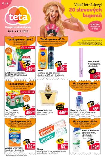 Leták Teta drogerie - 19.6.2025 - 1.7.2025.