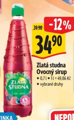 Zlatá studna Ovocný sirup