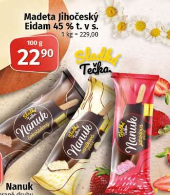 Madeta Jihočeský eidam 45 % t. v s.