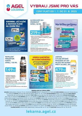 Leták AGEL lékárna - 1.7.2025 - 31.8.2025.