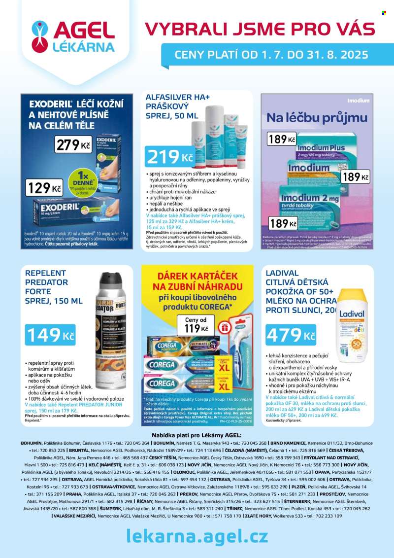 Leták AGEL lékárna - 1.7.2025 - 31.8.2025.