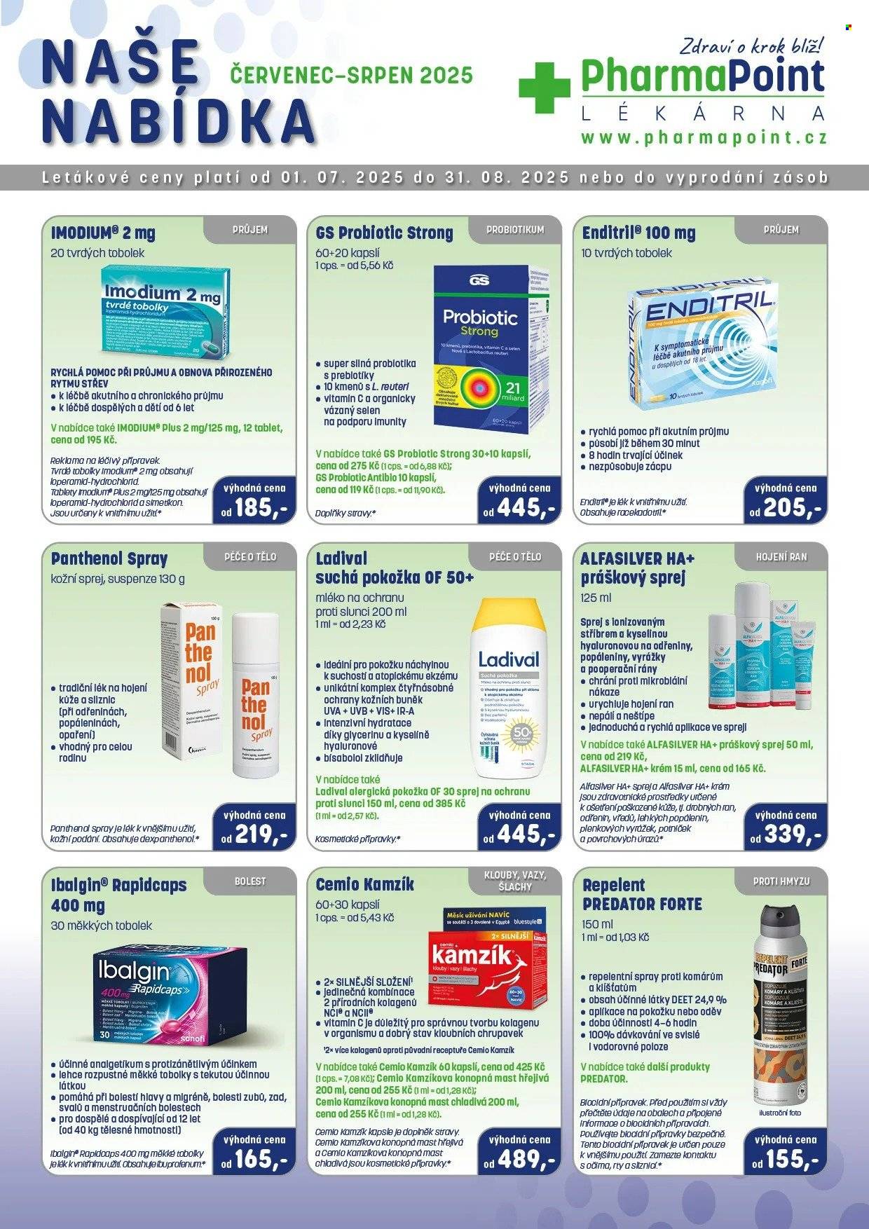 Leták PharmaPoint - 1.7.2025 - 31.8.2025. Strana 1
