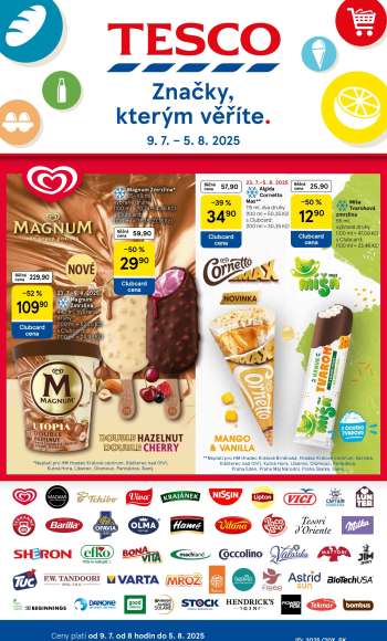 Leták TESCO hypermarket - 9.7.2025 - 5.8.2025.