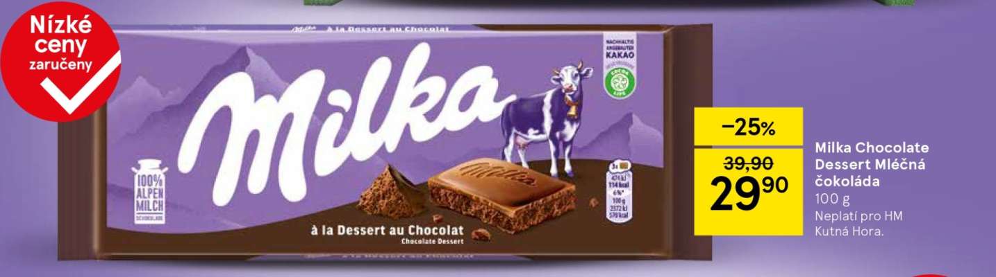 Milka Chocolate Dessert Mléčná čokoláda