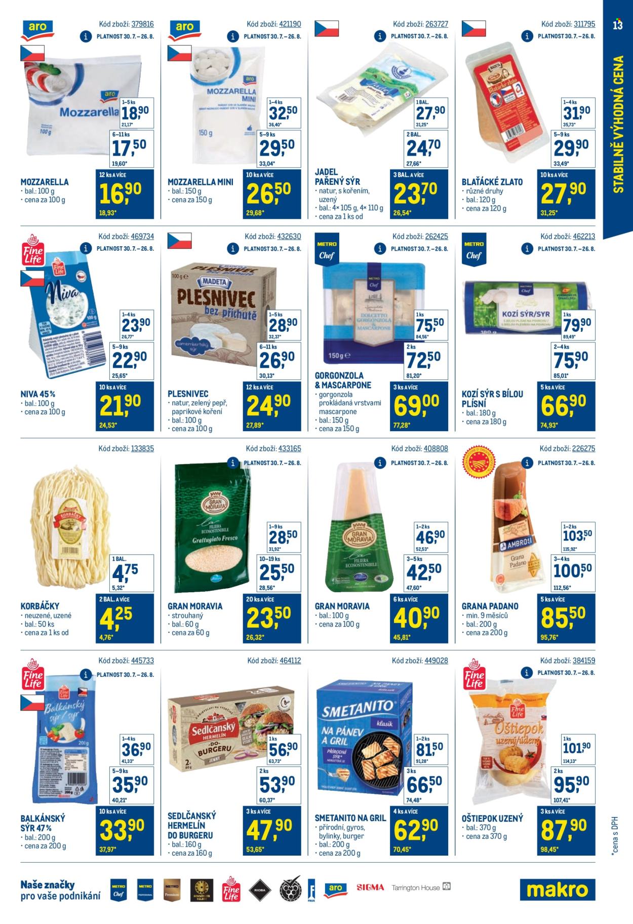 Leták MAKRO - 30.7.2025 - 23.9.2025. Strana 13