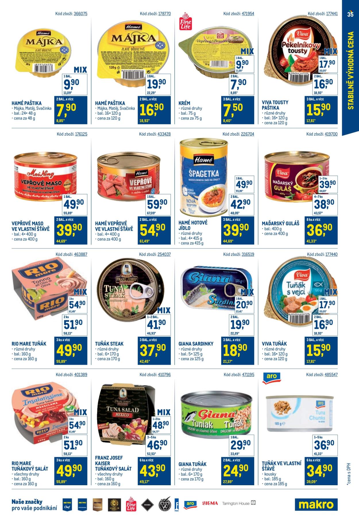Leták MAKRO - 30.7.2025 - 23.9.2025. Strana 35