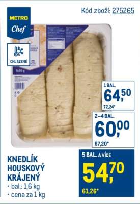 KNEDLÍK HOUSKOVÝ KRÁJENÝ