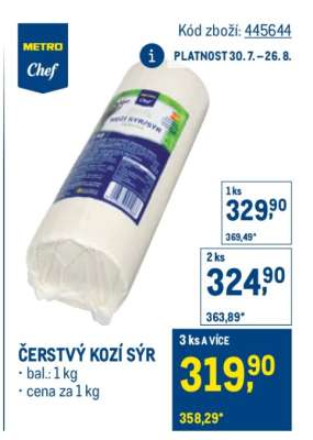 Čerstvý kozí sýr