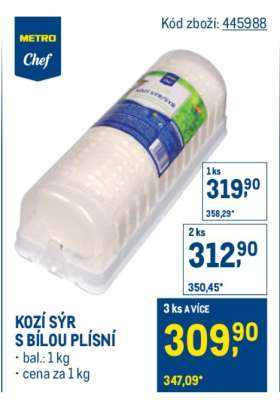 KOZÍ SÝR S BÍLOU PLÍSNÍ