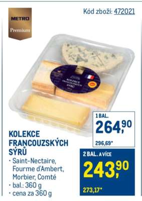 Kolekce francouzských sýrů