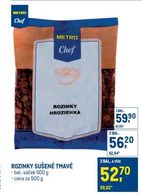 Rozinky sušené tmavé