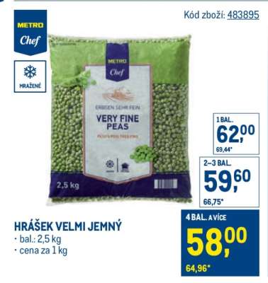 Hrášek velmi jemný