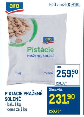 Pistácie pražené solené