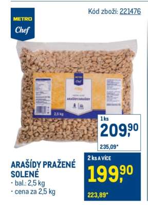 Arašídy pražené solené