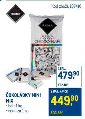 Čokoládky mini mix