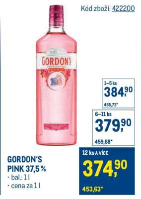 GORDON’S PINK 37,5 %