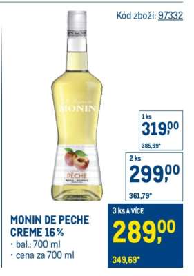 MONIN DE PECHE CREME 16 %