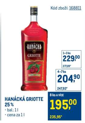 HANÁCKÁ GRIOTTE 25 %