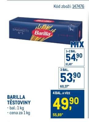 Barilla těstoviny