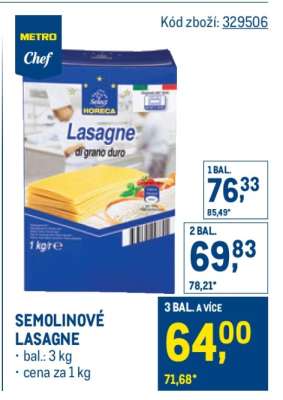 SEMOLINOVÉ LASAGNE