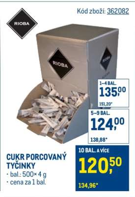 Cukr porcovaný tyčinky