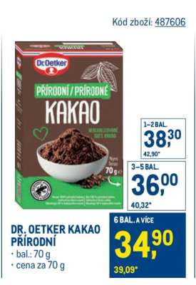 DR. OETKER KAKAO PŘÍRODNÍ