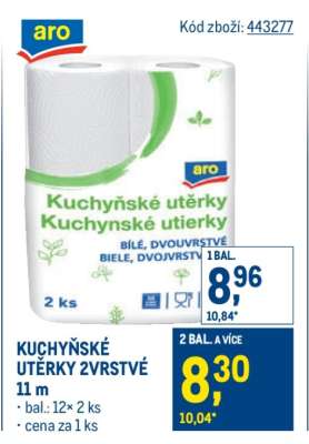 KUCHYŇSKÉ UTĚRKY 2VRSTVÉ 11 m
