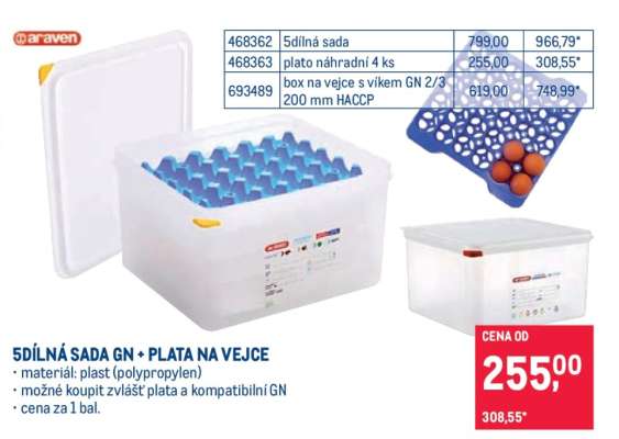 5DÍLNÁ SADA GN + PLATA NA VEJCE