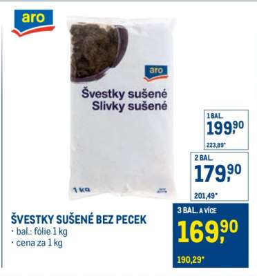 ŠVESTKY SUŠENÉ BEZ PECEK