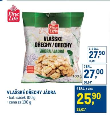 Vlašské ořechy jádra