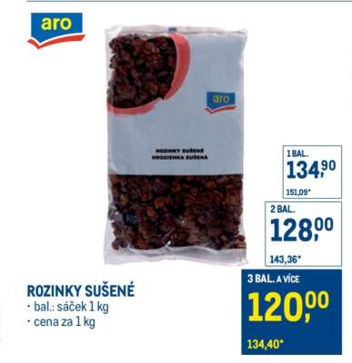 ROZINKY SUŠENÉ