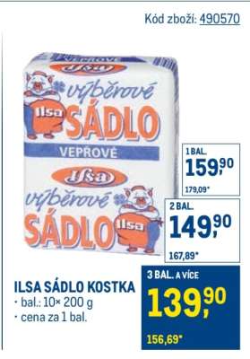 Ilsa sádlo kostka