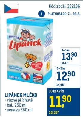 Lipánek mléko