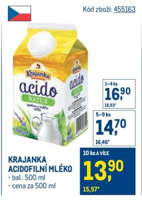 KRAJANKA ACIDOFILNÍ MLÉKO
