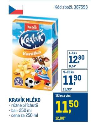 KRAVÍK MLÉKO