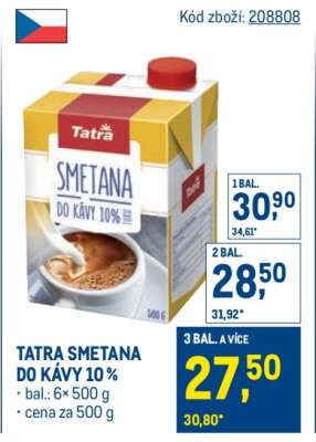 TATRA SMETANA DO KÁVY 10 %