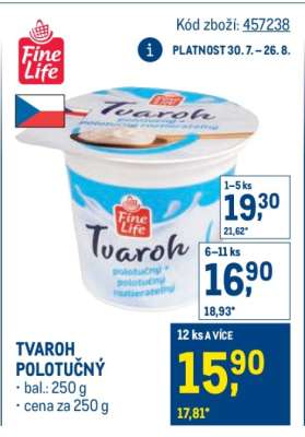 Tvaroh polotučný