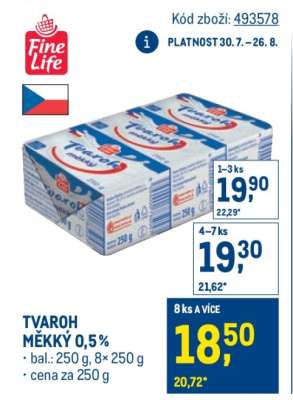 TVAROH MĚKKÝ 0,5%