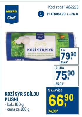 KOZÍ SÝR S BÍLOU PLÍSNÍ