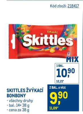 Skittles žvýkací bonbony