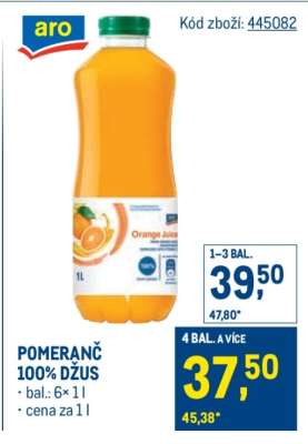POMERANČ 100% DŽUS