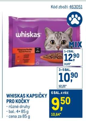 Whiskas kapsičky pro kočky