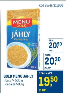 Gold Menu jáhly