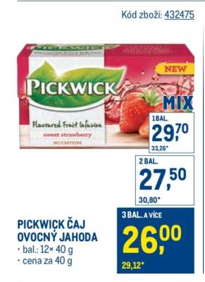 Pickwick čaj ovocný jahoda