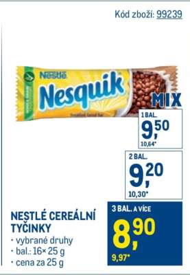 Nestlé Cereální tyčinky