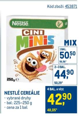 Nestlé cereálie
