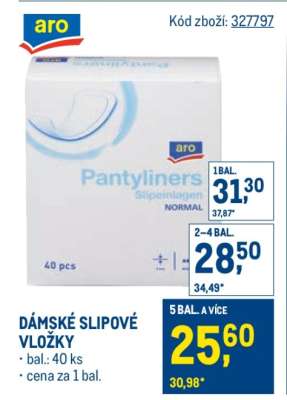 DÁMSKÉ SLIPOVÉ VLOŽKY