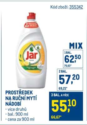 Prostředek na ruční mytí nádobí
