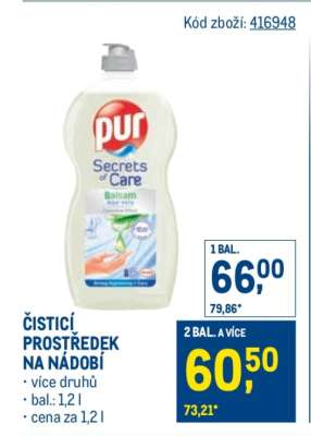 Čisticí prostředek na nádobí